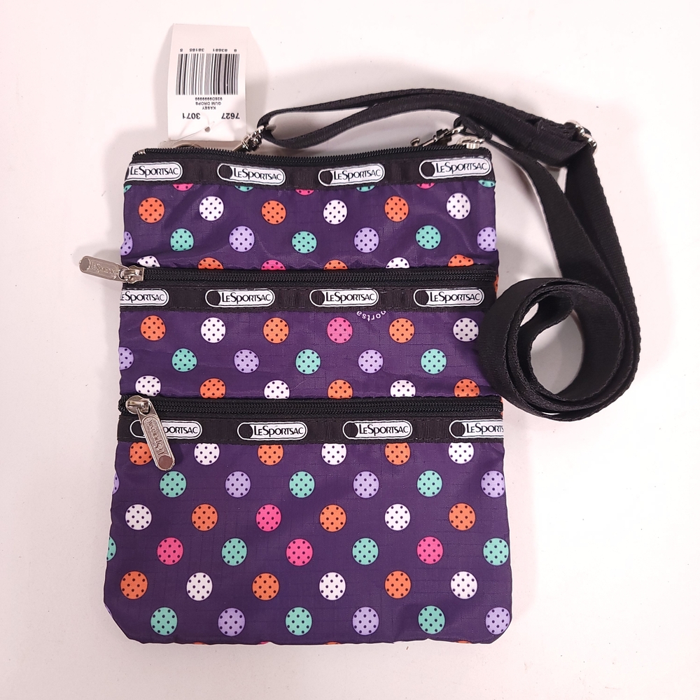 LeSportsac Purple Polka Dot Crossbody Bag